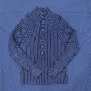 French Connection Woman’s Blue Ribbed Sweater
